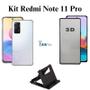 Imagem de Kit para Redmi Note 11 PRO  Película 3D de Vidro + Capa + Suporte de Mesa para Redmi Note 11 PRO