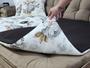 Imagem de Kit para sala com pillow top protetor impermeável de sofá e duas almofadas 100% algodão