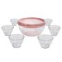 Imagem de Kit Para Sobremesa Com 1 Bowl Com Tampa + 6 Potes de Sobremesa