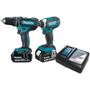 Imagem de KIT Parafusadeira e Furadeira Impacto DHP482+DTD152 Com 2 Baterias Carregador Maleta DLX2131 Makita