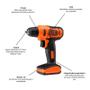 Imagem de Kit Parafusadeira Furadeira Black&Decker 10mm 12v Bivolt