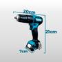 Imagem de Kit Parafusadeira/Furadeira de Impacto Makita HP333DWYX3 12V Com Jogo de Brocas  D03894 21MM 25500IPM 20 Níveis de Torque Com 1 Bateria e Carregador