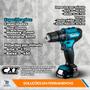 Imagem de Kit Parafusadeira/Furadeira de Impacto Makita HP333DWYX3 12V Com Jogo de Brocas  D03894 21MM 25500IPM 20 Níveis de Torque Com 1 Bateria e Carregador