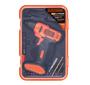 Imagem de Kit Parafusadeira/Furadeira Mandril Black & Decker VVR 3/8, 12V, Maleta co Preto/Laranja - LD12SP-BR