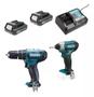 Imagem de Kit Parafusadeiras 12v 2 Baterias Carregador Bivolt Makita