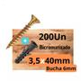 Imagem de Kit Parafuso 3,5x40 E Bucha 6mm Com Anel 400 Peças