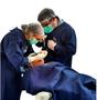 Imagem de Kit Paramentação D Cirurgia Odontologicas Tec. Brim Leve 100%  Sem Personalização Cor: Azul Marinho