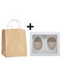 Imagem de KIT PÁSCOA-  Caixas para 2 ovos de colher de 100g ou 150g com sacolas kraft ecológica