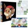 Imagem de Kit Pasta Fichário Pokémon Eevee Evoluções e Box Radiante GO com 20 Folhas 9 Bolsos Coleção Card TCG