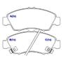 Imagem de Kit Pastilha Freio Dianteira Honda Civic Fit Akebono S.Y.L