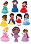 Imagem de Kit Patch Aplique Termocolante Princesas Carol Art c/ 10 un