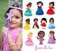 Imagem de Kit Patch Aplique Termocolante Princesas Carol Art c/ 10 un