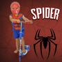 Imagem de Kit Patinete Ferro Patrulha Justiça Mais Fantasia Spider Man