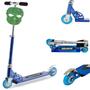 Imagem de Kit Patinete Infantil 2 Rodas Ajustável 40kg + Máscara Hulk