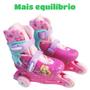 Imagem de Kit Patins Rosa Menina Capacete 31 Ao 34 Kit Proteção Inline 2 EM 1