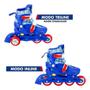 Imagem de Kit Patins Sonic In e Tri Line com Protecao 28 a 31 - Bbr S003
