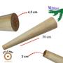 Imagem de Kit Pé Palito Com 4 Pés De 30 Cm Para Móveis Em Madeira Cru