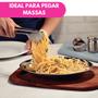 Imagem de Kit Pegador Universal Serrilhado Em Inox Para Massa Salada Petiscos Carne Com 01, 02 ou 03 Un