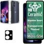 Imagem de Kit Película Cerâmica 9D Para Motorola Moto G54 + Película da Câmera 3D + Capa Capinha Case