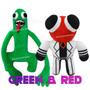 Imagem de Kit Pelúcia Rainbow Friends Roblox Boneco Green Verde e Red