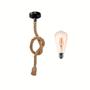Imagem de Kit pendente corda 1m e lâmpada decorativa st64