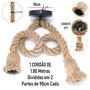 Imagem de Kit Pendente Duplo De Corda Sisal 90cm Cada Com 2 Lâmpadas LED Bolinha Estilo Retro KIT020