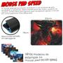 Imagem de Kit periféricos Gamer Teclado Com Teclas Vermelhas + Mouse Gamer Led 7 Cores + Pad Speed