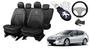 Imagem de Kit Personalidade: Capas de Couro para Bancos Peugeot 407 2004-2011 + Capa de Volante + Chaveiro