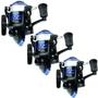 Imagem de Kit Pesca 3 Super Molinetes Resistentes LP1000 com Linha