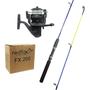 Imagem de Kit Pesca Completo Molinete com Linha Vara e Caixa com Acessórios Peixes até 5Kg