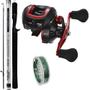Imagem de Kit Pescaria Carretilha 19 Rolamentos com Vara Diamond 1,68mts e Linha Multifilamento