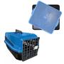 Imagem de Kit Pet Caixa Transporte N3 Azul + Tapete Sanitario Dog Xixi