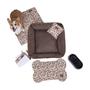 Imagem de Kit Pet Cama Colchonete Toalha 6 Pç G Marrom 70x70 Noblesse - Casa Com Amor