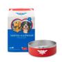 Imagem de KIT PET COMEDOURO E TAPETE - InoxDine1 1200ml Vermelho, Tapete Higienico 60x90cm