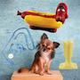 Imagem de Kit Pet exclusivo Coleira Guia Mordedor hot dog e Escova de dente