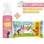 Imagem de Kit Pet Limpo com 1 Lenço Umedecido Turma da Alegria + 1 Limpa Carinha Pet Clean 150ml