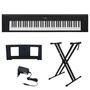 Imagem de Kit Piano Digital NP 35B Piaggero Preto 76 Teclas com Fonte Bivolt Yamaha e Suporte em X