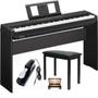 Imagem de Kit Piano P45b + Fonte + Estante L85 + Banqueta + Pedal - Yamaha