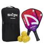 Imagem de Kit Pickleball Shark com 2 Raquetes e 4 Bolas