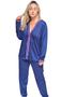 Imagem de Kit Pijama de Frio e Camisola Manga Longa Inverno Com Botões Conjunto Inferno Feminino Camisola manga comprida e conjunto de pijama de frio abotoavel