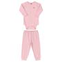 Imagem de Kit Pijama Térmico Body e Calça Bebê Energy Thermo Dry Rosa Claro Up Baby