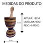 Imagem de Kit Pilão M (15CM) e Tabua p/Churrasco em madeira maciça