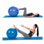 Imagem de Kit Pilates com Bola 55 Cm + Mini Bomba + Colchonete + 2 Halteres 1kg  Liveup