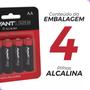 Imagem de Kit Pilhas Alcalinas Aa Pequena Com 04 Unidades 1.5v - Avant