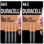 Imagem de Kit Pilhas Duracell AA Pequena Com 8 Un + AA Pequena Com 2un