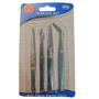 Imagem de Kit Pinças com 4 peças Tweezer Set 