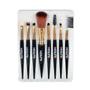 Imagem de Kit Pincel Para Maquiagem Meily's Preto C/8 Mkp-146
