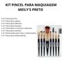 Imagem de Kit Pincel Para Maquiagem Meily's Preto C/8 Mkp-146