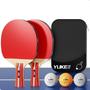 Imagem de Kit Ping Pong 2 Raquete Tênis De Mesa 3 Bolinha Com Estojo