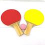 Imagem de Kit Ping Pong Madeira Simples - 2 Raquetes e 1 Bola -Lufe